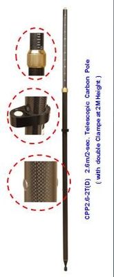 Schwarze Kohlenstoff-Faser Pole CPPs 2M-2T 2m GPS